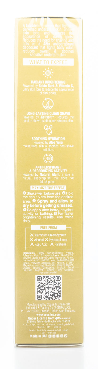 Beesline 48 Hours Radiant Bright Underarm Deo Serum With Vit C Delays Shaving Spray 150 Ml