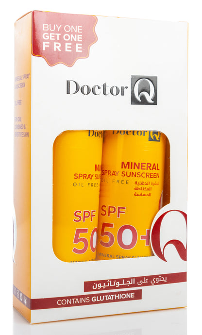 DR Q Mineral Sunscreen SPF 50+ Oil Free Spray 150 Ml (1+1) Offer Pack