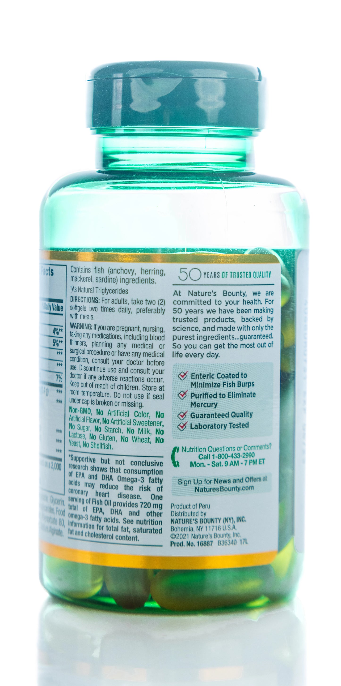 Nature's Bounty Fish Oil (Omega-3) 1200mg 60 Softgel