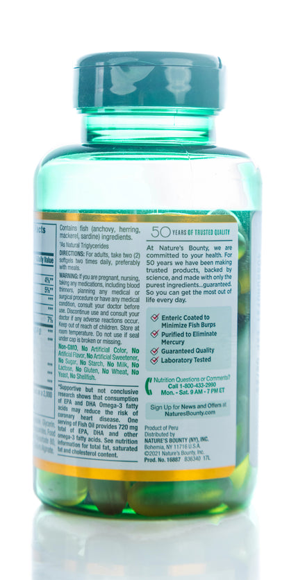 Nature's Bounty Fish Oil (Omega-3) 1200mg 60 Softgel