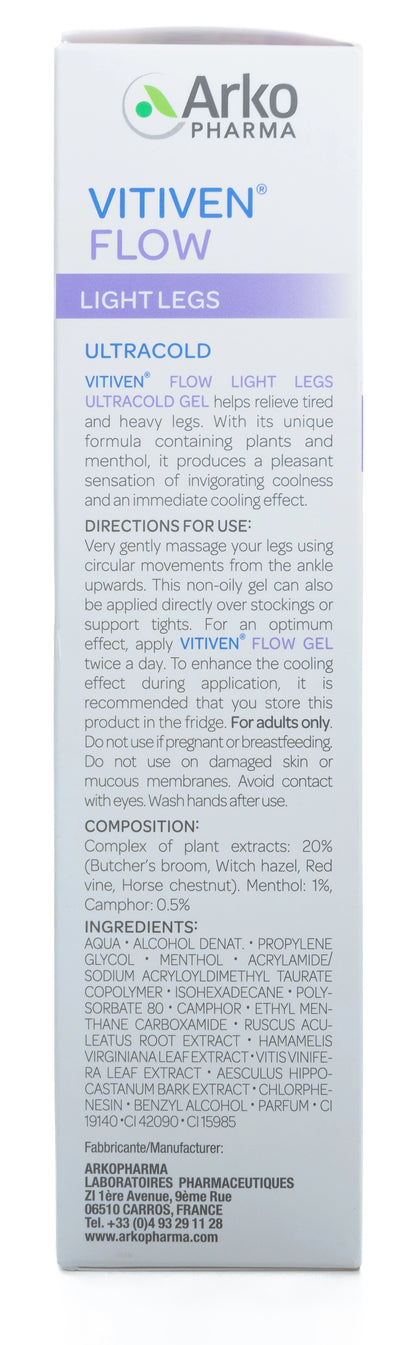 Arkopharma Vitiven Flow Light Legs Ultra Cold Gel 150Ml