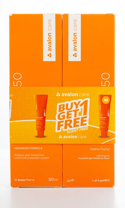 Avalon care Sunscren Spf50 Aqua Fluid 50Ml 1+1Offer