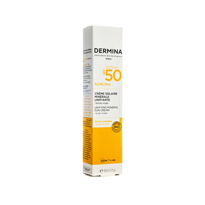 Dermina Sunlina SPF 50+ Unifying Mineral Sun Cream 40 Ml (Nude Shade)