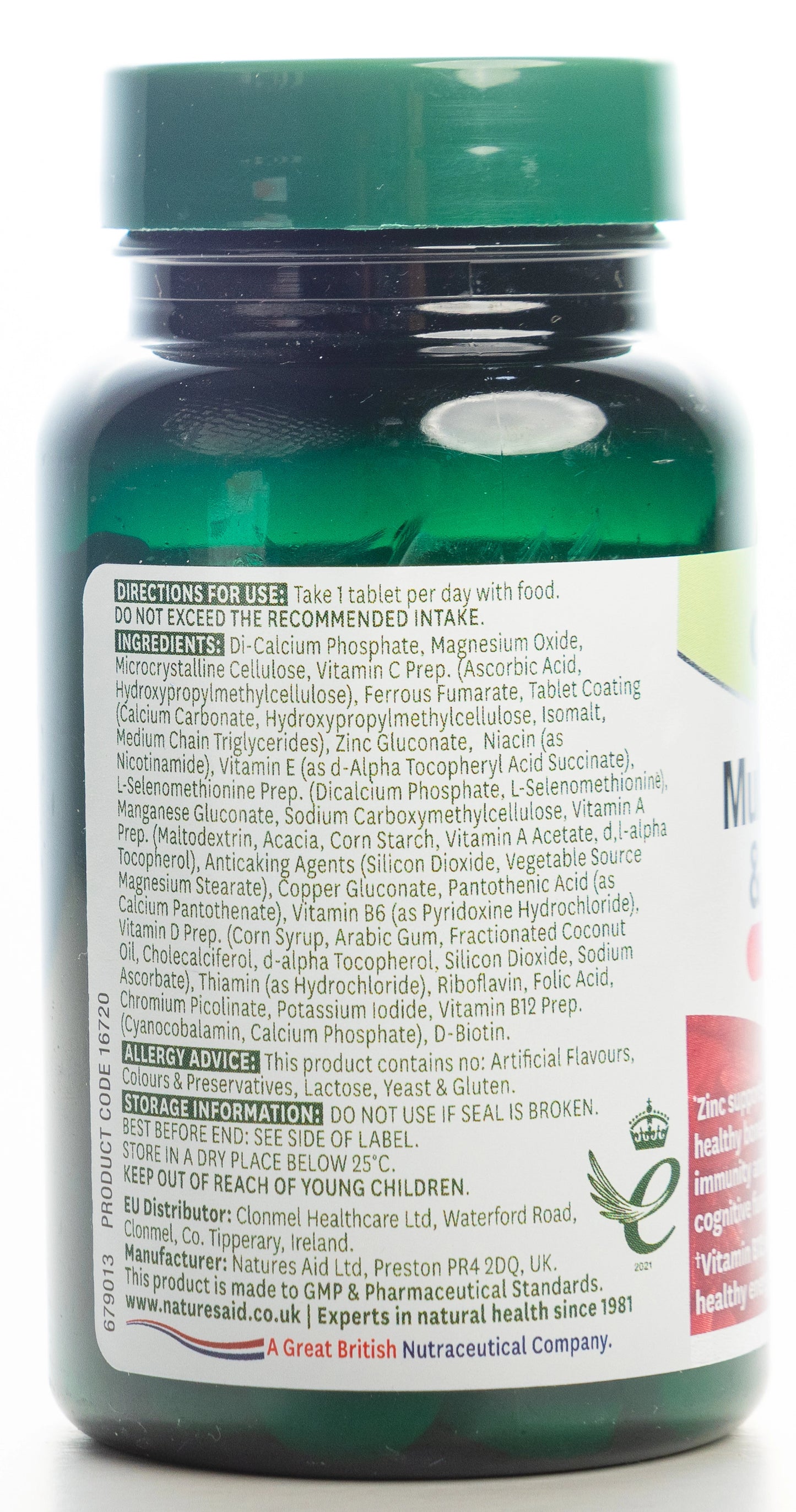 Natures Aid Multi-Vitamins & Minerals Complete 90 Tablet