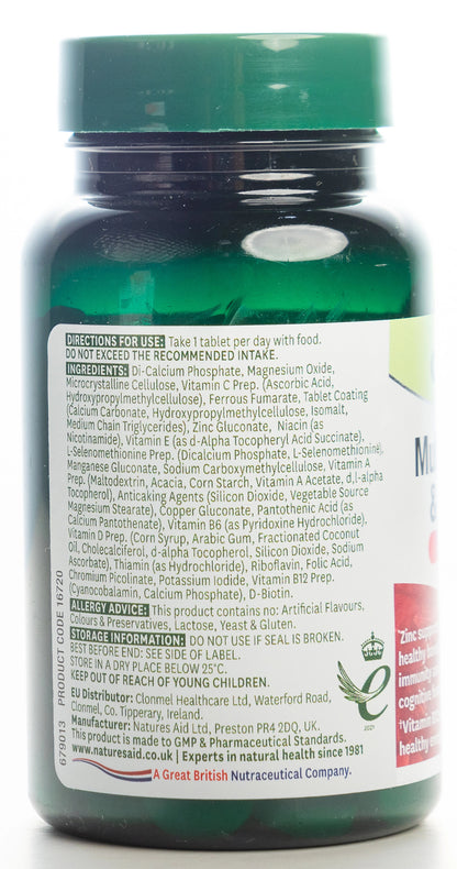 Natures Aid Multi-Vitamins & Minerals Complete 90 Tablet