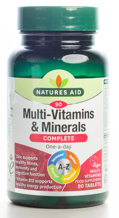 Natures Aid Multi-Vitamins & Minerals Complete 90 Tablet