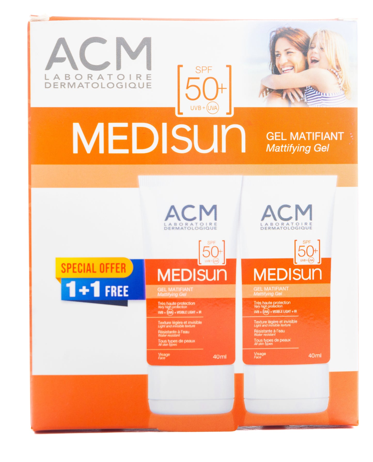 ACM Medisun Mattifying Spf50+ Gel 40Ml 1+1Offer