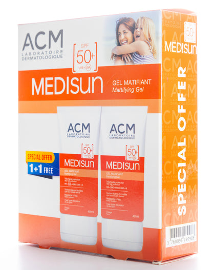 ACM Medisun Mattifying Spf50+ Gel 40Ml 1+1Offer