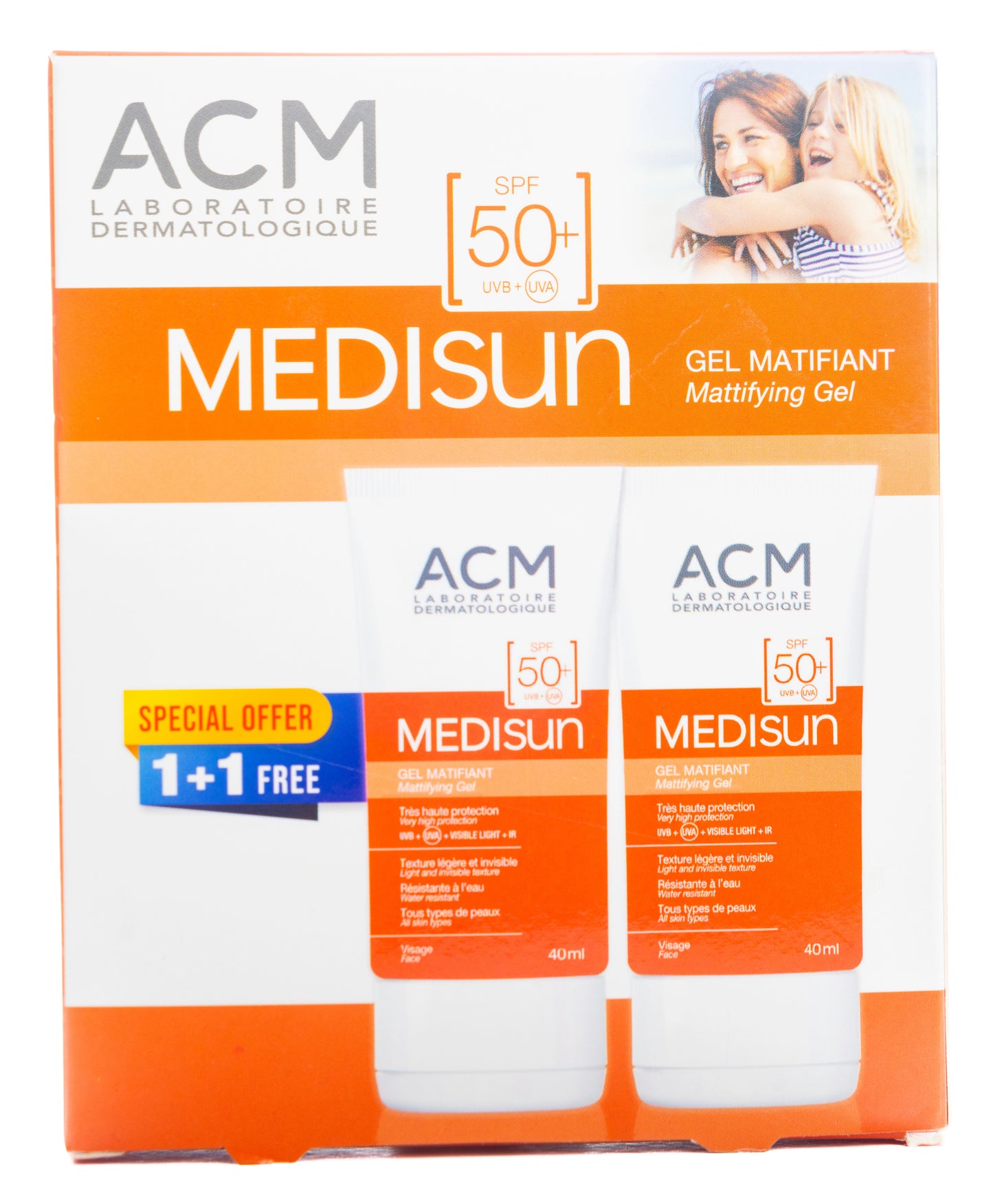 ACM Medisun Mattifying Spf50+ Gel 40Ml 1+1Offer