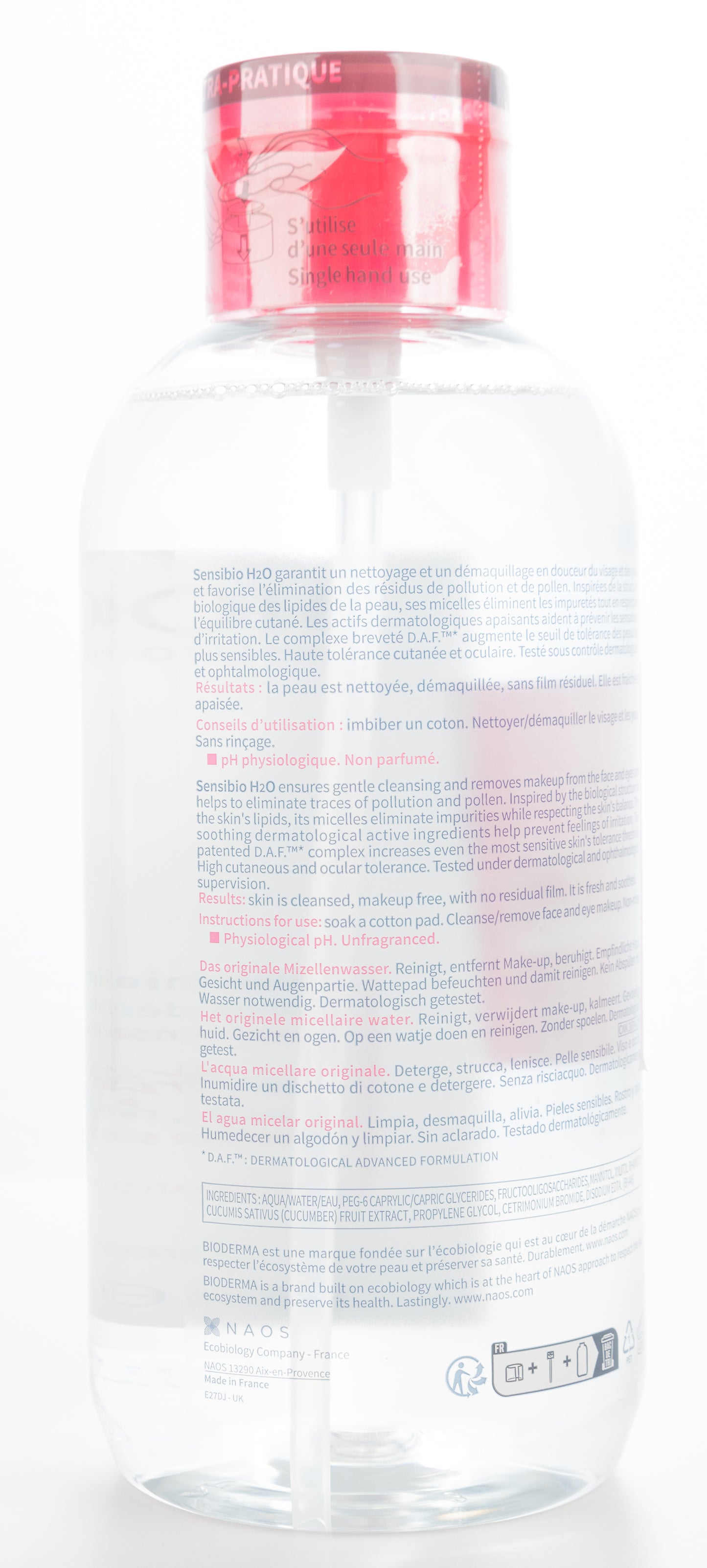 Bioderma Sensibio H2O Pump 850 Ml  (Save 30%) Offer