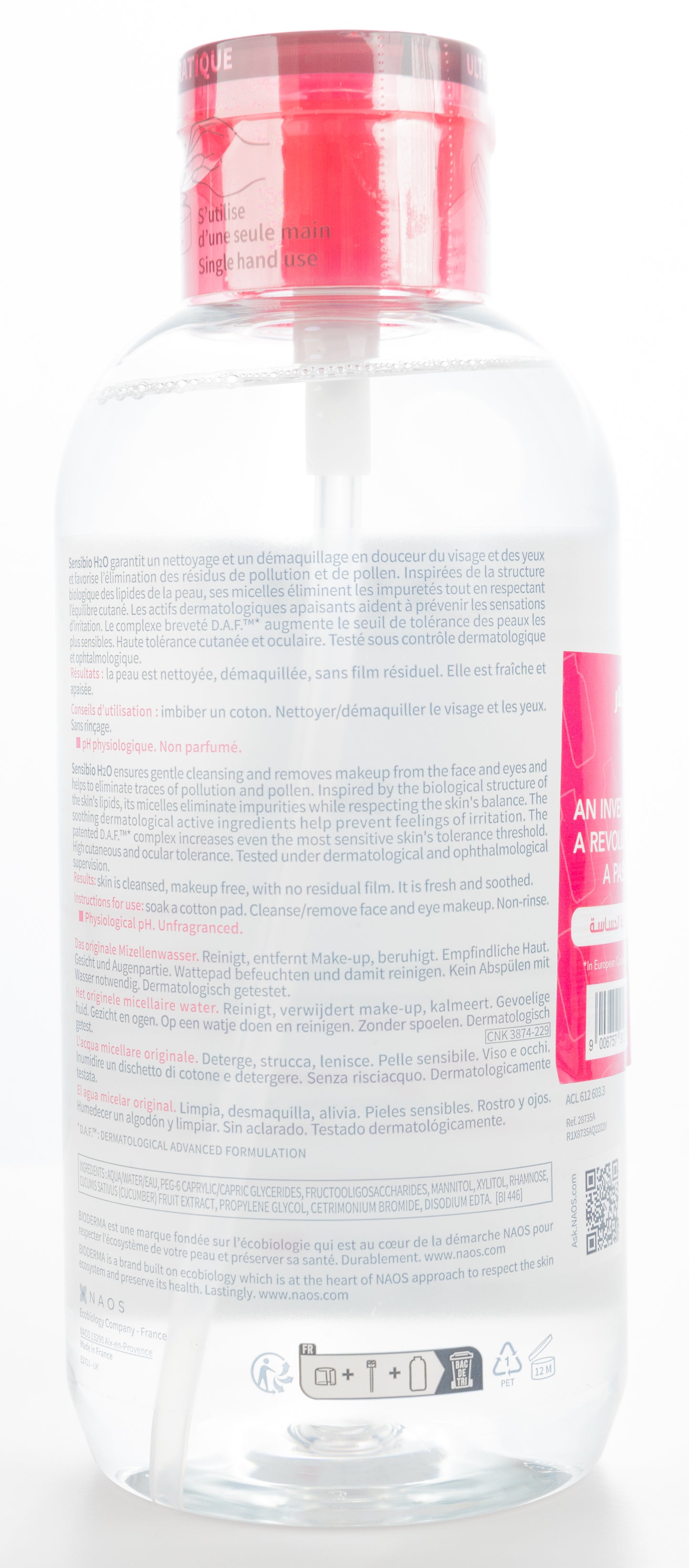Bioderma Sensibio H2O Pump 850 Ml  (Save 30%) Offer