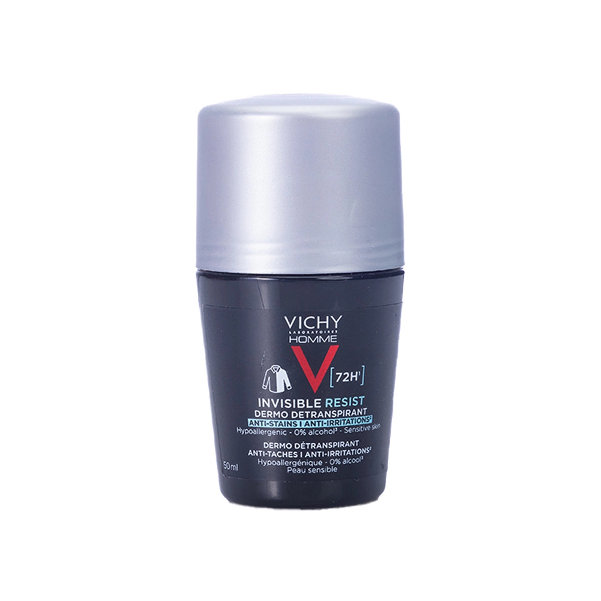 Vichy Invisible Deodorant  Roll-On Men 72H 50 ml (Black)