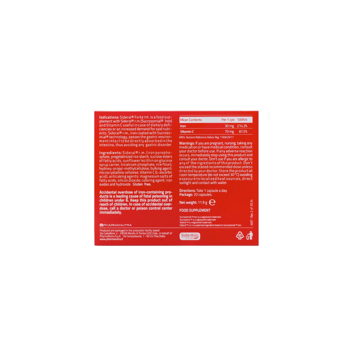 Sideral Forte 20 Capsules