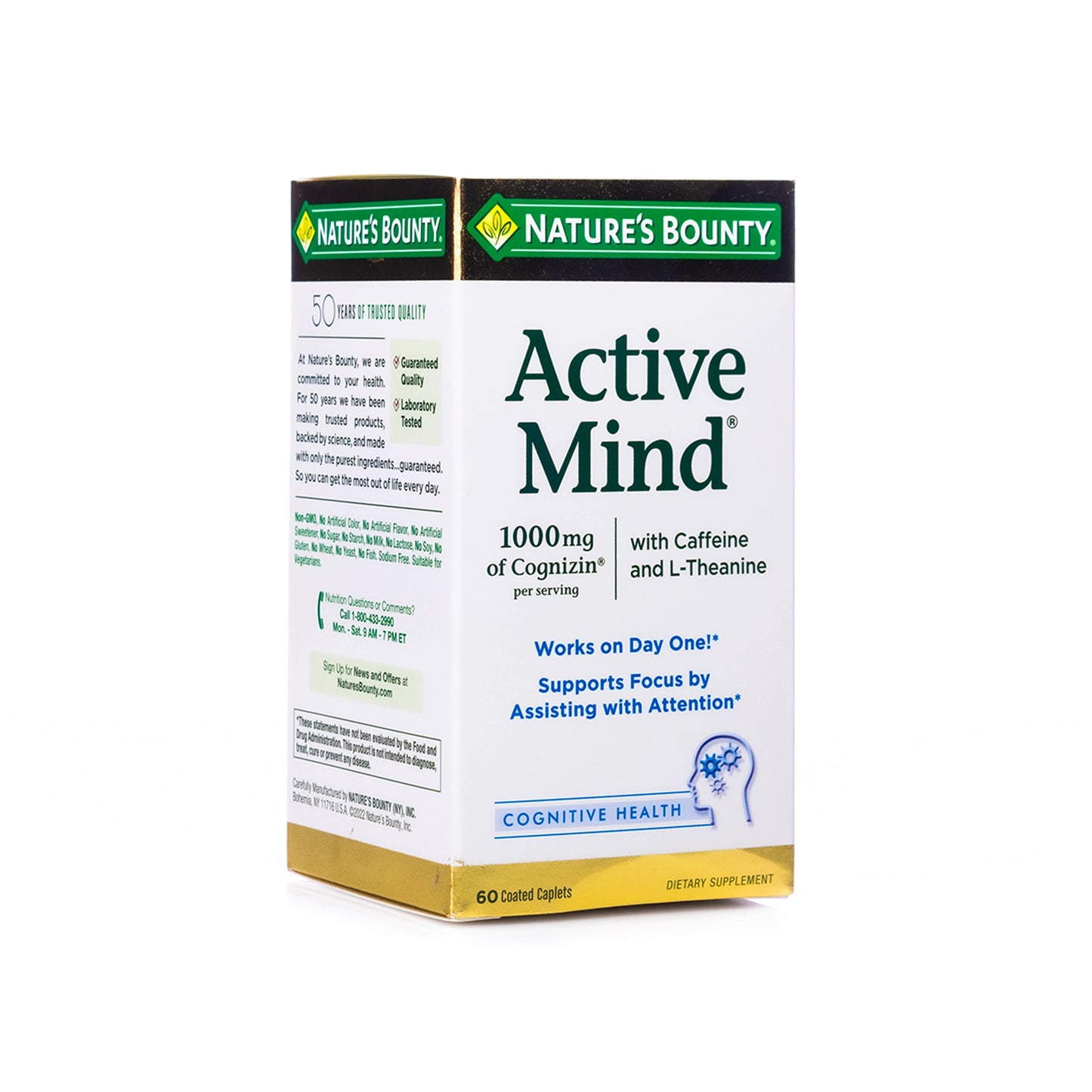 Nature's Bounty Active Mind 1000mg 60 Capsule