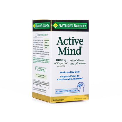 Nature's Bounty Active Mind 1000mg 60 Capsule