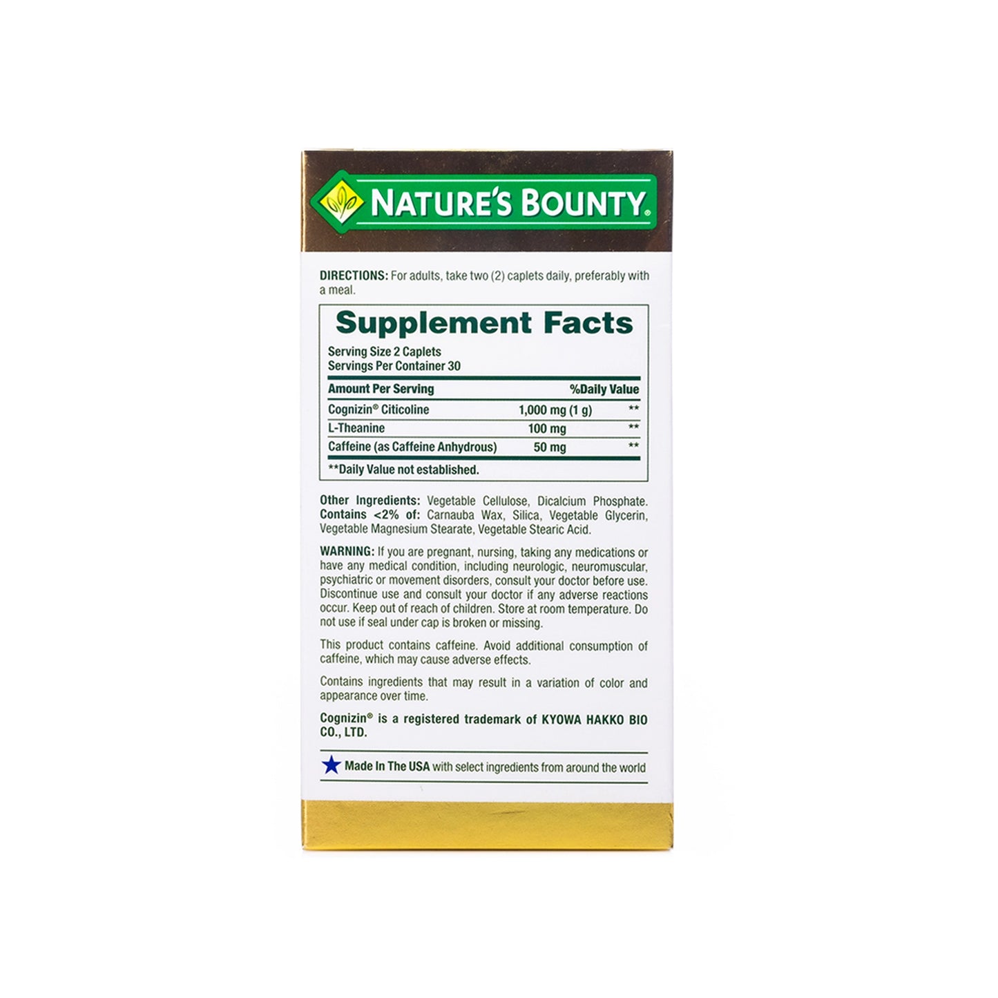 Nature's Bounty Active Mind 1000mg 60 Capsule