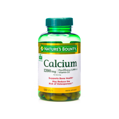 Nature's Bounty Calcium 1200mg plus Vitamin D3 1000IU 120 Softgels