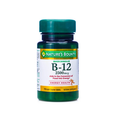 Nature's Bounty B-12 2500mcg 75 Quick Dissolve Tablets