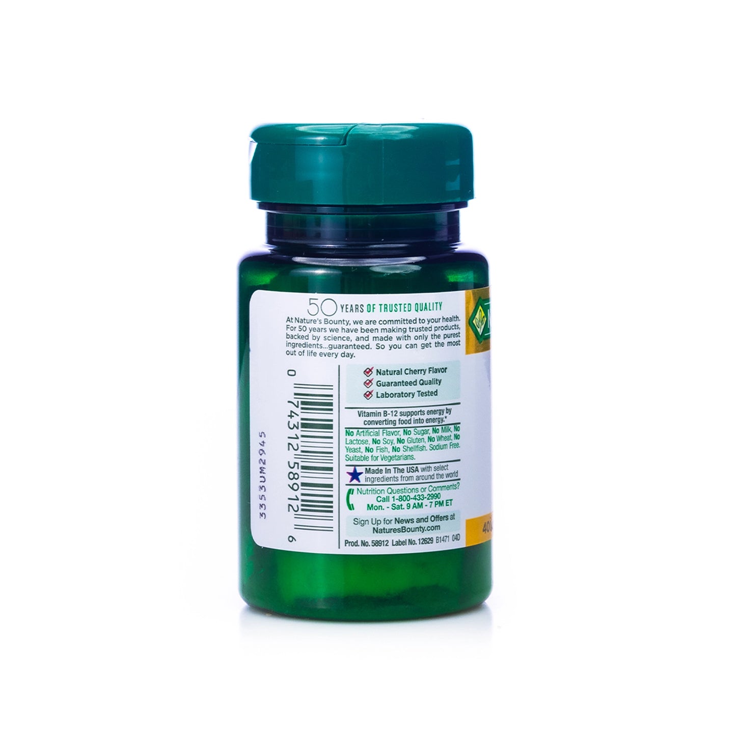Nature's Bounty B-12 5000mcg 40 Quick Dissolve Tablets