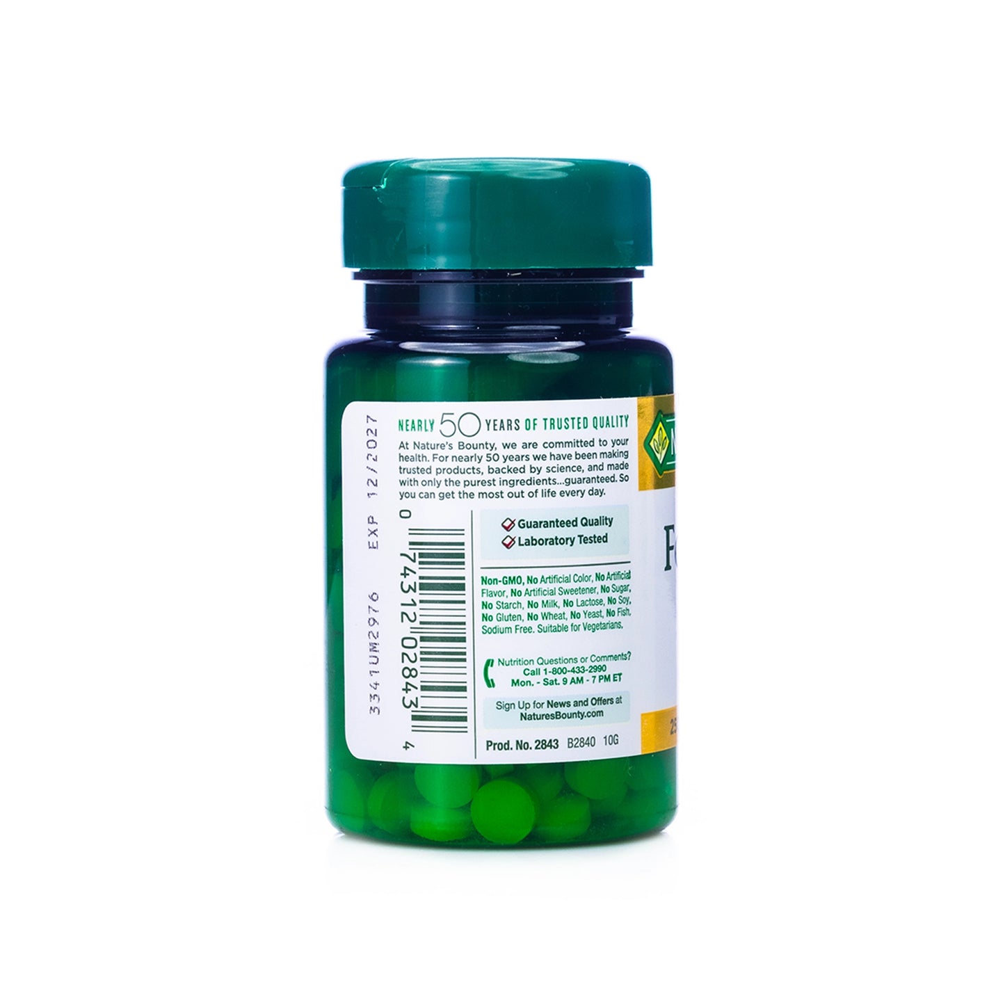 Nature's Bounty Folic Acid 800mcg 250 Tablet