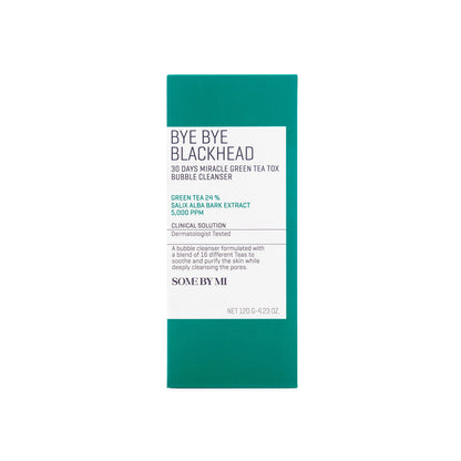 Some By Mi Bye Bye Blackhead 30 Days Miracle Green Tea Tox Bubble Cleanser 120 g