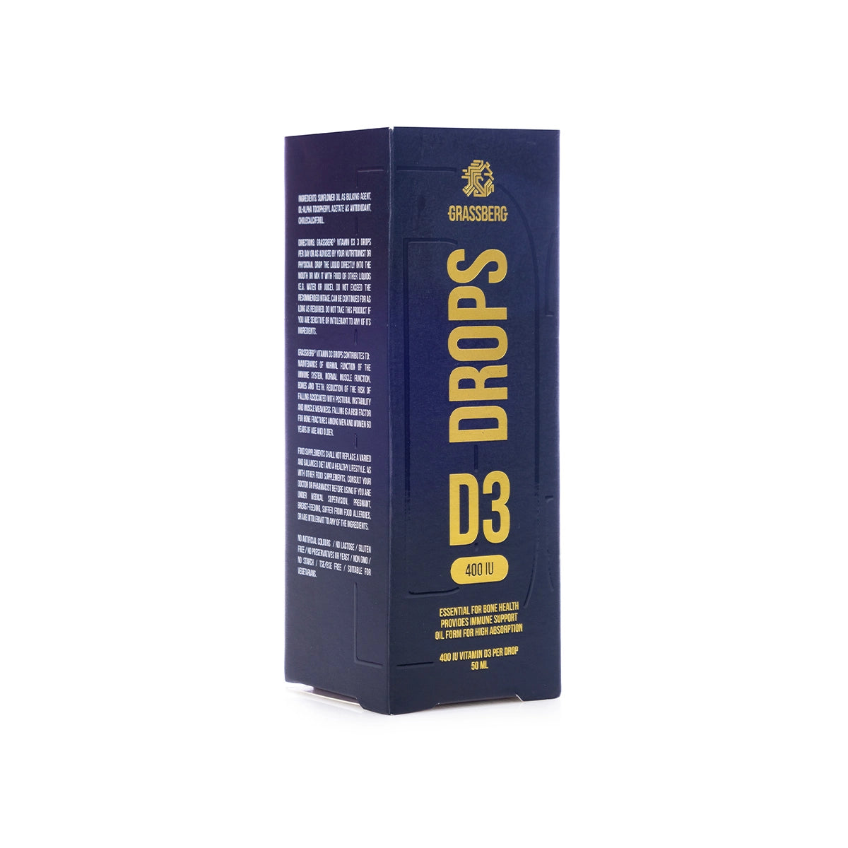 GrassbergVitamin D3 400IU Drops 50Ml