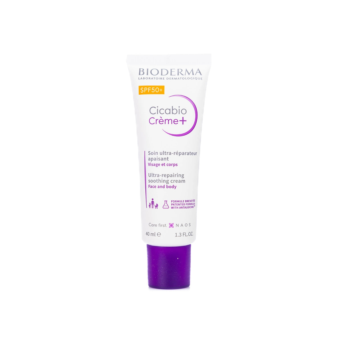 Bioderma Cicabio Crème+ SPF 50+ (Ultra-Repairing Soothing Cream with Very High UV Protection) 40 Ml