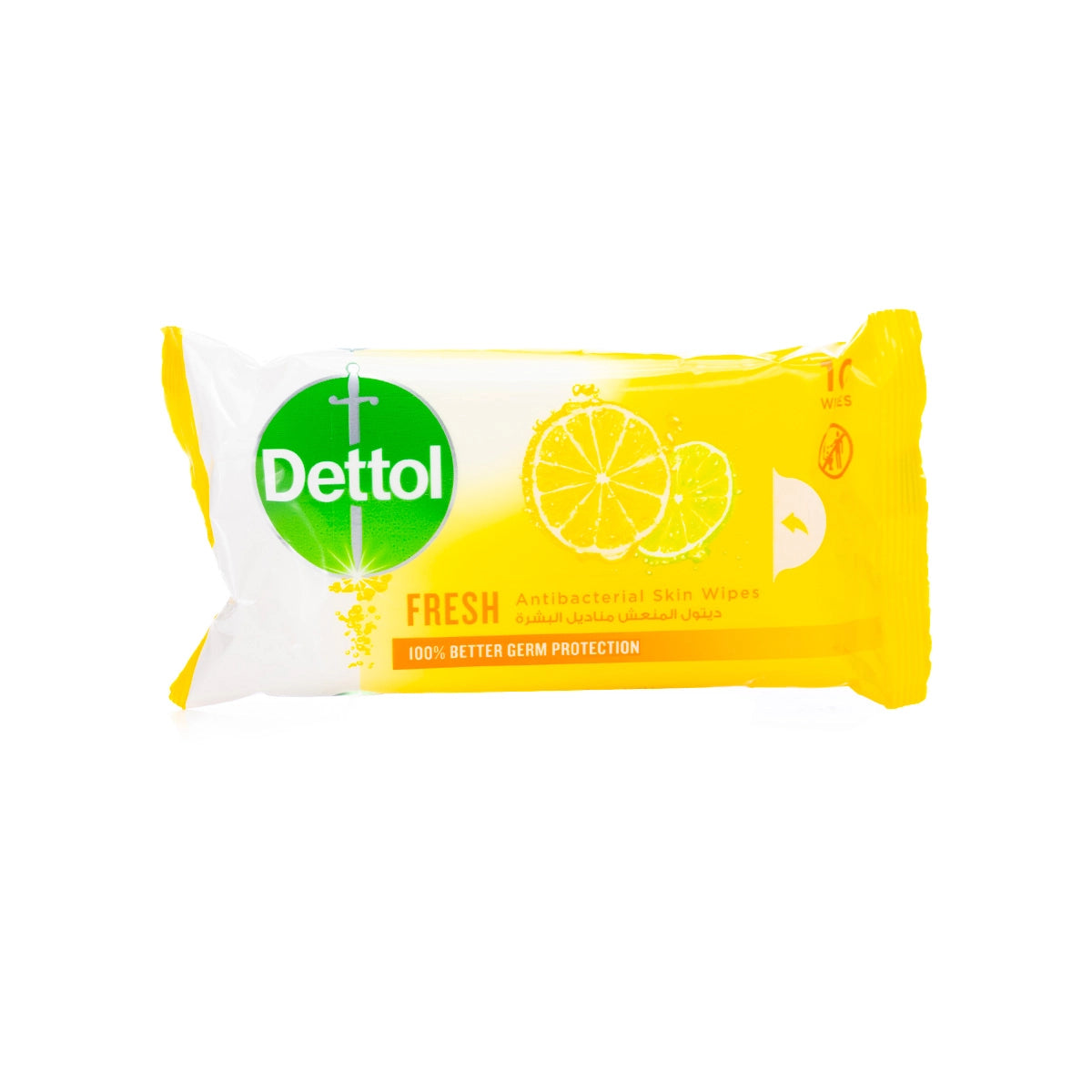 Dettol Fresh [Lemon] Anti-Bacterial Wipes 10 Pieces