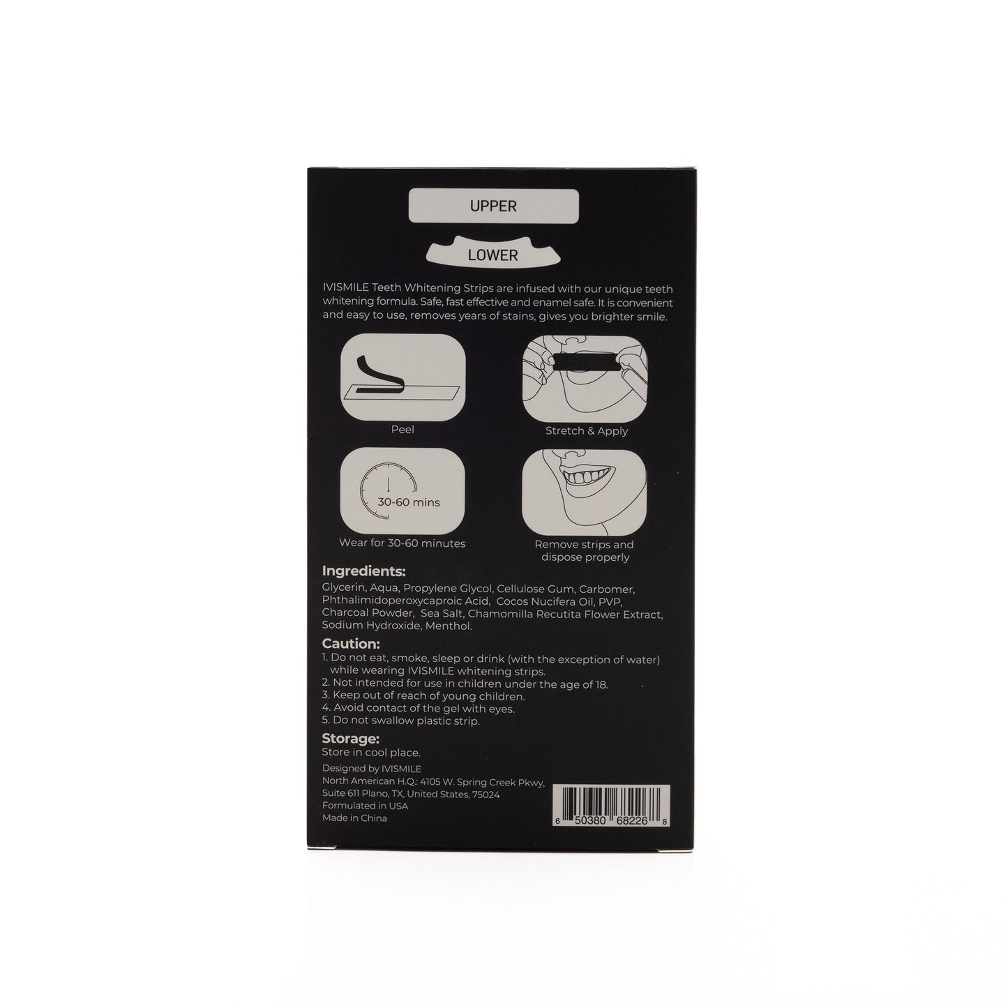 Ivismile Pap+Charcoal Teeth Whitening Strips 28Strips