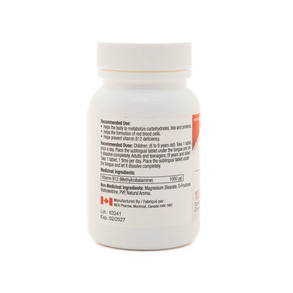 Inov Pharma B12 1000Mcg Sublingual 100 Tablet
