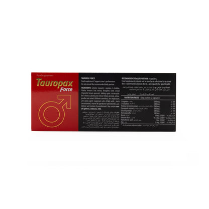 Tauropax Force Supports Men's Performance 60 Capsules