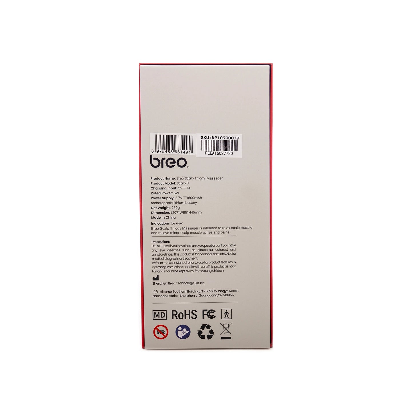 Breo S3 Scalp Trilogy Massaging Brush